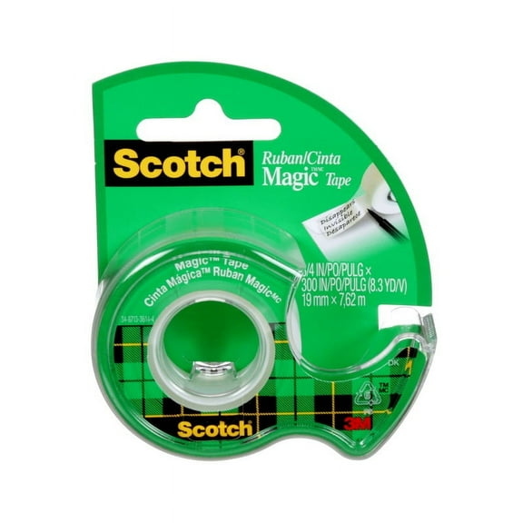 12 Pc, Scotch Magic 3/4 In. W X 300 In. L Tape Clear