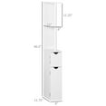 Tall Bathroom Storage Freestanding Linen Tower with 2 Open
