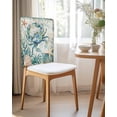 thumbnail image 2 of nqOlkjepod Teal Coastal Crab Chair Covers Set of 4, Decorative Chair Back Cover, Vintage Summer Beach Nautical Coral Dining Room Chair Slipcovers Removable Chair Protectors Covers for Party Banquet, 2 of 7