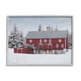 thumbnail image 5 of Stupell Industries Red Barn Winter Landscape Snowy Farm Pine Trees Photography Gray Framed Art Print Wall Art, 20x16, by Lori Deiter, 5 of 5