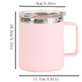 thumbnail image 2 of Coffee Stainless Steel Mug with 2 Lids & Handle, 12oz Insulated Travel Cup, 304 Double Wall Vacuum Thermal Tumbler with Leak Proof Lid for Office Home Camping Commute, White, 2 of 3