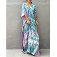 thumbnail image 2 of Women Print Beachdress Short Sleeve Plus Size Bathing Suit Cover Ups, 2 of 5