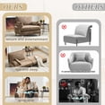 thumbnail image 4 of Miekor Furniture Foldable sofa bed recliner, 3-in-1 convertible sleeper, mid-century modern decor, suitable for small spaces, with three pillows, can be placed in the bedroom study room guest 71386, 4 of 12