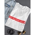 thumbnail image 3 of More Love Love More Red Logo Women White T-Shirt, Female XX-Large, 3 of 4