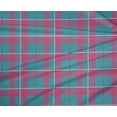 thumbnail image 4 of oneOone Polyester Lycra Teal Blue Fabric Madras Check Sewing Material Print Fabric By The Yard 56 Inch Wide, 4 of 4