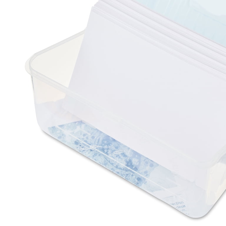 Pen+Gear Index Card Box, 3x5 Clear Desktop Organizer, 3-Pack photo 6