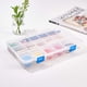 thumbnail image 3 of Caja de almacenamiento grande de plástico transparente de 18 rejillas, paquete de 4, organizador de cuentas con divisores ajustables, 3 of 9