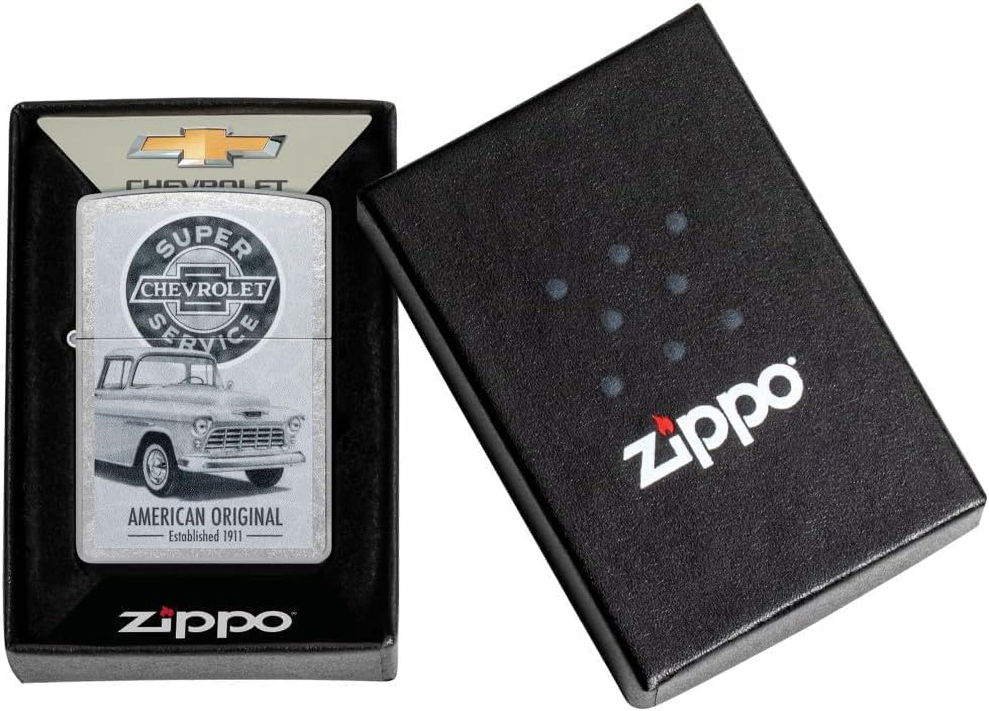 Zippo Lighter - Personalized Message Engraved on Backside for Chevy Chevrolet Windproof Lighter (Chevrolet Vintage 48757)