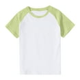 thumbnail image 2 of Loopsun Boys Girls Summer Top, Tshirts for Toddler, Toddler Kids Boys Girls Fashion Solid Round Neck Short Sleeve Top Mint Green 3-4 Years, 2 of 5