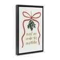 thumbnail image 4 of Stupell Industries Under Mistletoe Christmas Holiday Painting Black Floater Framed Canvas Art Prints Wall Art, 17 x 25, 4 of 10
