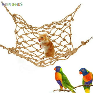 Mygeromon Bird Rope Perch for Parrots, Cockatiels, Parakeets, Budgie Cages Comfy Birds Colorful Rope Perches Toy (41Inch Metal Nut)