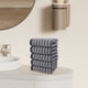 thumbnail image 5 of Juego de toallas de baño - Toallas de poliéster suave y absorbente de 5 piezas, grises y blancos, 29,5x13,8 pulgadas, de secado rápido para baño, spa y piscina, 5 of 6