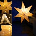 thumbnail image 3 of Lámpara Led de escritorio con forma de estrella, pantalla de arroz de papel, mesita de noche minimalista Retro moderna, lámparas de mesa para sala de estar, luz de noche junto a la cama, 3 of 5