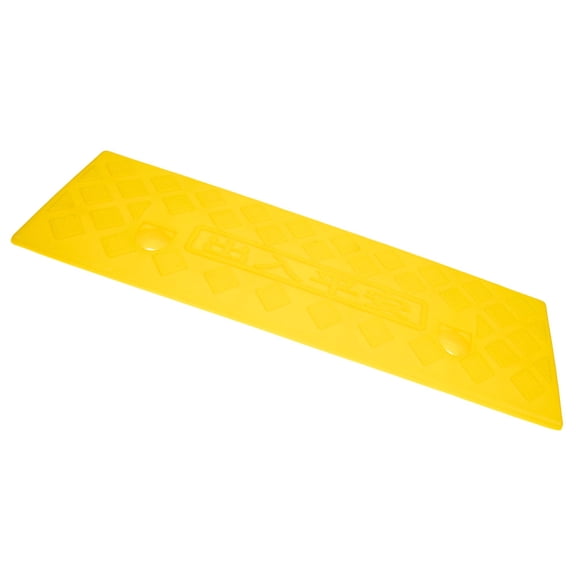 COMPUKAS 2pcs Car Curb Ramp Rubber Yellow Wear-resistant Home Use