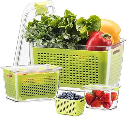 Silicone Collapsible Vegetable Saver & Fruit Keeper BPA FREE Fridge or Take Out 