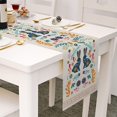 thumbnail image 4 of asddcavvf Easter Bunny Egg Pattern Linen Print Kitchen Dining Room Insulated Decorative Placemat（F） Teal Sequin Table, 4 of 7