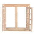 thumbnail image 3 of Ventana de madera en blanco Dolly House adornamiento en miniatura Modelo de ventana mini decoración de la casa, 3 of 7