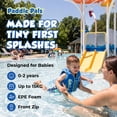 thumbnail image 2 of Paddle Pals Baby Swim Vest, Front Zip Infant Swim Aid with Leg Strap, 12 Months, Blue, 2 of 7