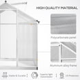 thumbnail image 4 of Outsunny 8' L x 6' W Walk-In Polycarbonate Greenhouse with Roof Vent for Ventilation & Rain Gutter, Hobby Greenhouse for Winter, 4 of 10