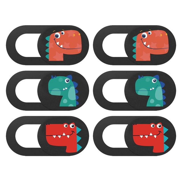 MasteelfCA 6Pcs Laptop Camera Cover Slide Dinosaur Pattern Webcam Privacy Lens Protector
