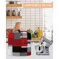 thumbnail image 4 of Red Black Grey Stand Mixer Dust Cover with Storage Pocket & Handles, Geometric Abstract Modern Irregular Fits All Tilt Head & Bowl Lift Kitchen Appliance Cover Organizer Bag Accessories, 6-8 Quart, 4 of 6