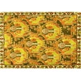 thumbnail image 1 of Ahgly Company Machine Washable Indoor Rectangle Animal Yellow Traditional Area Rugs, 7' x 9', 1 of 4
