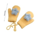 thumbnail image 2 of Coerni Winter Knitted Plush Flower Cute Children's Gloves Finger Warm Plush Thermal Gloves Suitable for 0 -10 Years Old, 2 of 2