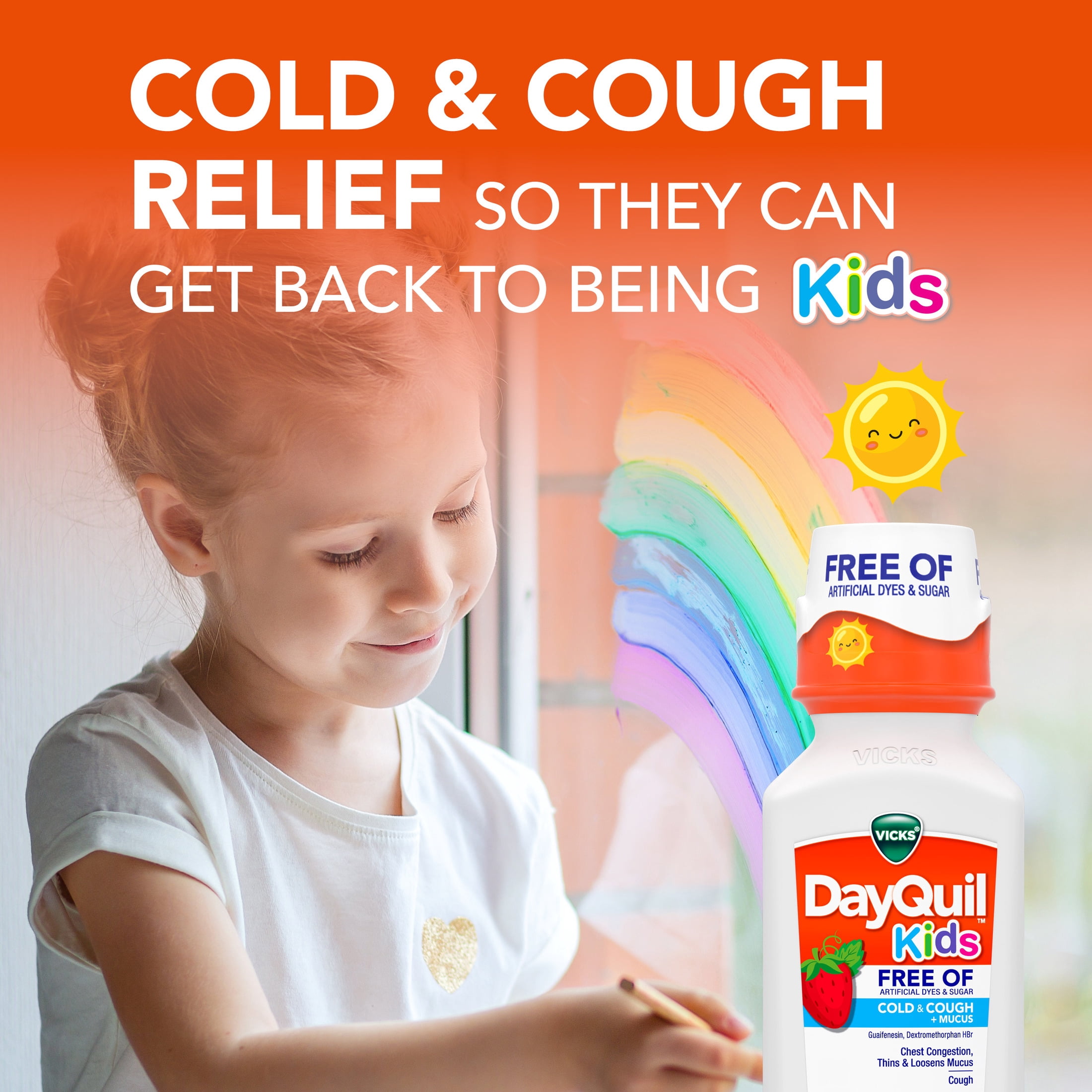 Vicks DayQuil and NyQuil Kids Cold & Cough Syrup, Children's Cold Medicine, 2x6 fl oz