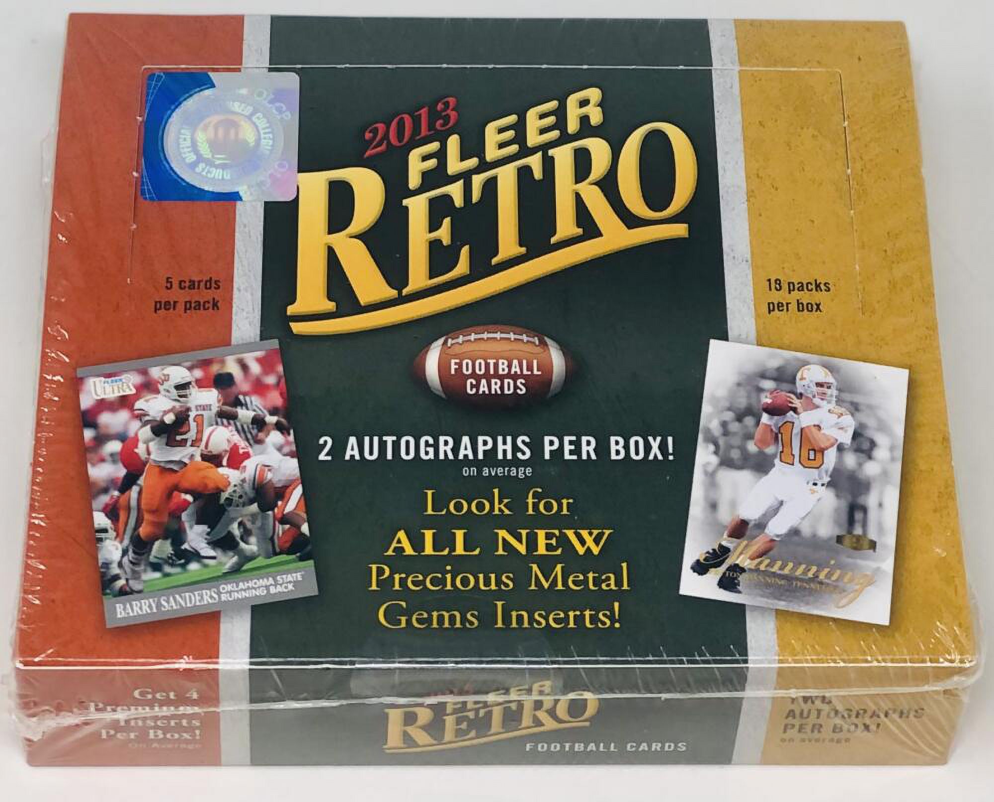 2013 Fleer Retro Football 18ct Box