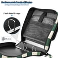 thumbnail image 4 of FORMRS Zipper Binder with Shoulder Strap 2-inch Ring 500 Sheet Capacity File Bag, Green and White Plaid Pattern, 4 of 5