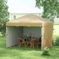 thumbnail image 4 of Barara King Outdoor Canopy Tent, Patio Portable Canopy,10' x 10' Pop Up Canopy with Sidewalls, Weight Bags and Carry Bag, Beige, 4 of 11