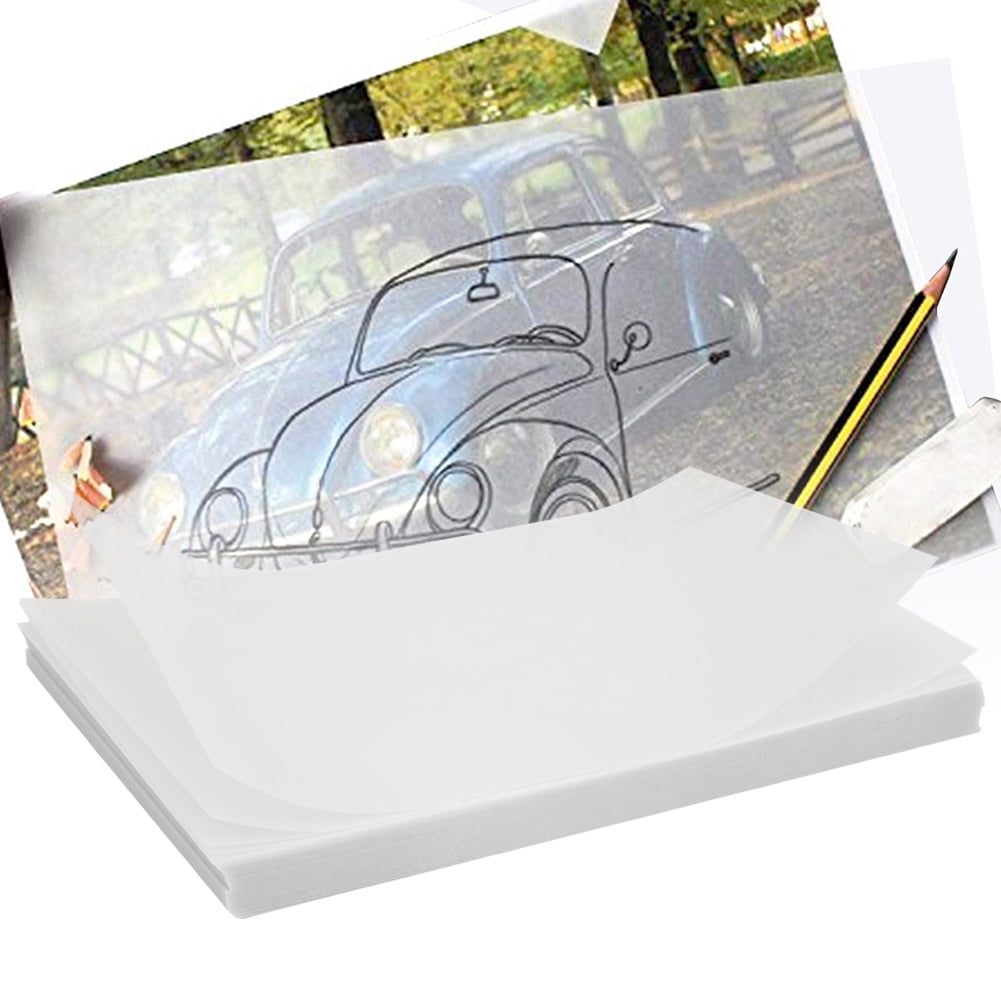 Tracer Paper 200 Pcs Vegetable Parchment Half Transparent Pure Wood