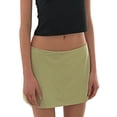 thumbnail image 1 of KelaJuan Women Spring Summer Mini Skirts Solid Color Mid Waist Streetwear A-line Skirts, 1 of 7