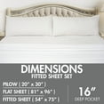 thumbnail image 6 of HOMES PERCEPTION 4-Pcs Microfiber Full Sheet Set– 16” Extra Deep Pocket, Wrinkle, Fade, and Stain-Resistant Design, Breathable Microfiber Full Sheets (White), 6 of 8
