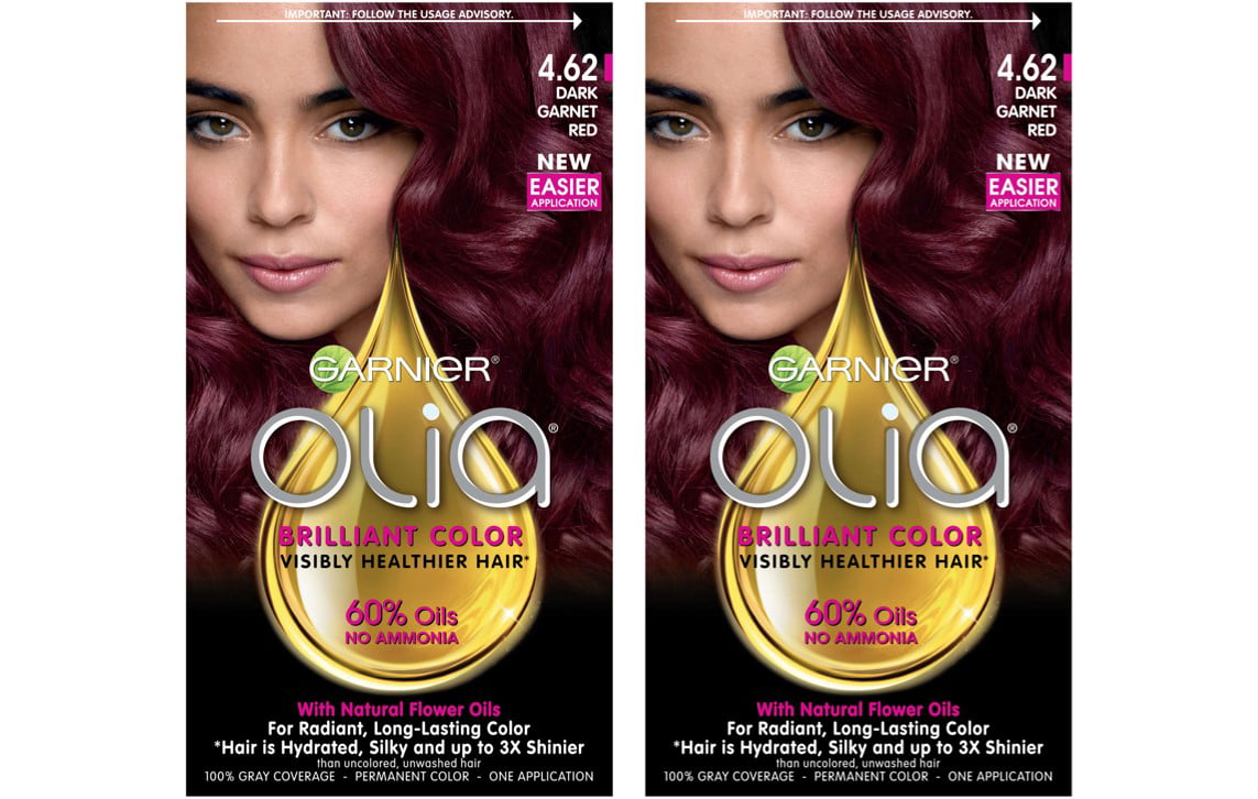 (2 Pack) Garnier Olia Oil Powered Permanent Hair Color, 4