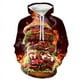 thumbnail image 3 of Sudadera con capucha con estampado 3D de comida, chocolate, hamburguesa, helado para hombre, estilo hip hop, informal, con gráfico de frutas, sudaderas de manga larga, 3 of 4