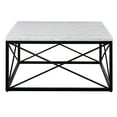 thumbnail image 6 of Steve Silver Skyler White Marble Top Square Cocktail Table, 6 of 7