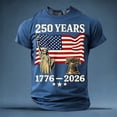 thumbnail image 2 of KHONTS 1776-2026 USA Flag Printed Shirts for Men Independence Day 4th of July Tops Short Sleeve Crew Neck T Shirts Blue XXL, 2 of 5