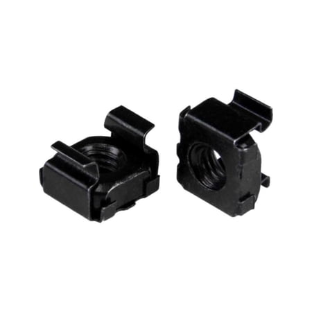 StarTech.com M5 Cage Nuts - 50 Pack Black - M5 Mounting Cage Nuts for Server Rack & Cabinet - Cage Nut - Steel - Black - 1 Pack