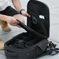 thumbnail image 2 of Cwatcun Caden D108 Large Black Hard Shell SLR Camera Backpack with ABS+Waterproof Leather Film, Adjustable Chest Buckle, USB Charging Port, Side Access Design, Multi-Layer Shockproof Dividers,, 2 of 7