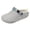 Grey, variant on Men's Fleece Lined Mule Clogs Wide Toe Box Adjustable Buckle Strap Closed Toe Slip On Non Slip Warm Walking Shoes