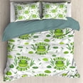 thumbnail image 1 of Frog Faces Funda Nórdica Queen 90 x 90 in Ultra Soft Washed Microfiber Comforter, 1 of 8