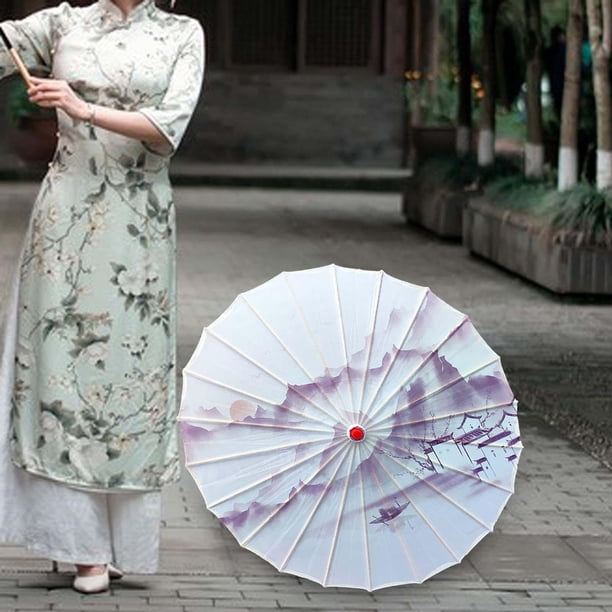 de Papel Engrasado Chino Accesorios de Sombrilla de Papel Arte Tradicional de Danza Clásica para Fotografía Festivales de Música Rec Estilo B Macarena Sombrilla de papel engrasado