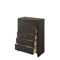 thumbnail image 7 of Contemporary Style King Size 6pc Bedroom Set Bed Dresser Mirror Nightstand Chest Wooden Furniture Gray Finish, 7 of 7