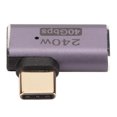 thumbnail image 3 of USB C Angle Adapter, Type C Adapter, USB4.0 HD 8K 40Gbps PD240W Fast Charging Aluminum Shell Portable Type C To Type C Adapter For Cell Phone, 3 of 8