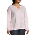 thumbnail image 3 of Just My Size Women's Plus Split Neck Long Sleeve Graphic Tee, 3 of 5