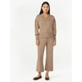 thumbnail image 2 of Scoop Women's and Women's Plus Ultimate Scubaknit V Neck Sweatshirt, Sizes XS-4X, 2 of 5