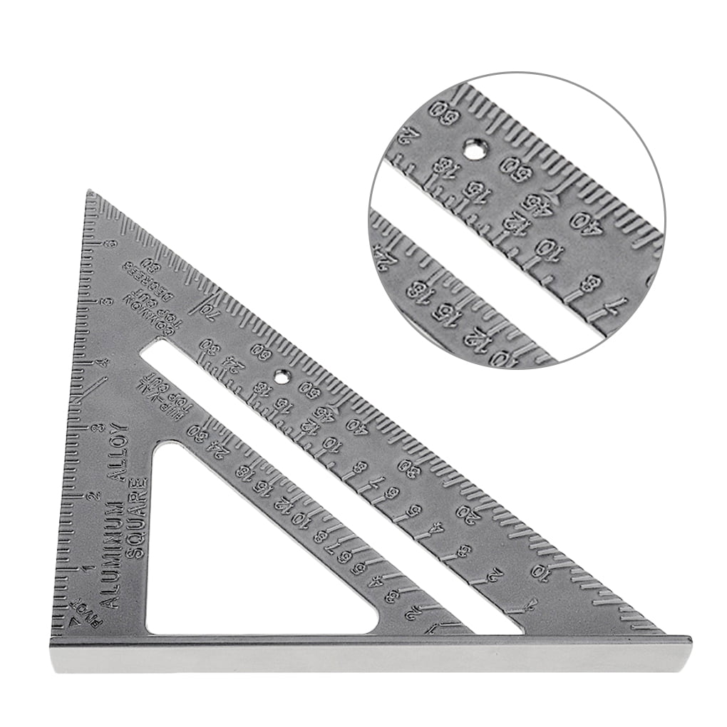 Woodworking Ruler Portable Functional Antirust Compact Size High Precision Aluminum Alloy Reliable Woodworking for Automobiles Angle Ruler 