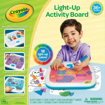 Crayola Light Up Activity Board Art Coloring Kit, Toddler Easter Basket Stuffers, Beginner Child