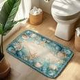 thumbnail image 6 of 1pc Seashell Absorbent Non-Slip Bathroom Thickened Flannel Rug Decor,Soft,Quick Drying,Suitable For Indoor/outdoor Use,Bathrooms,Bedrooms,Kitchens,Terrace,Laundry Rooms,16"x24", 6 of 7